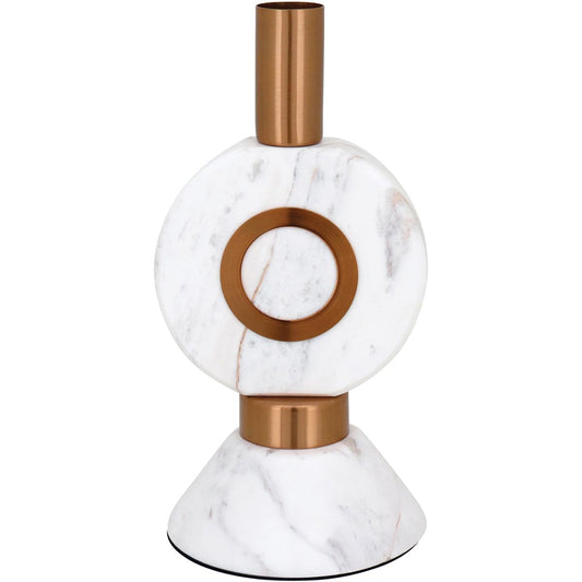 Castiçal de Mármore Fête 24cm Cobre - Elegância para Decoração