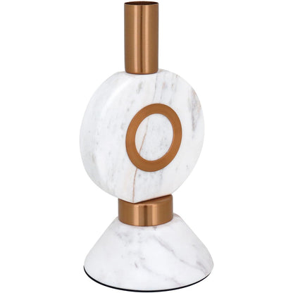 Castiçal de Mármore Fête 24cm Cobre - Elegância para Decoração