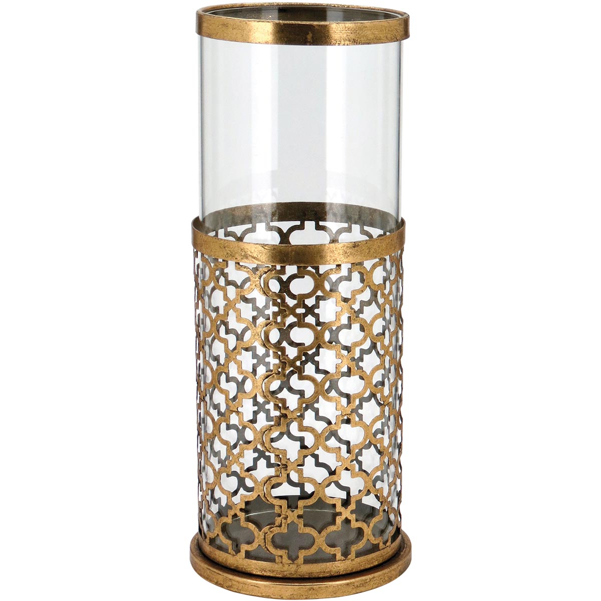 Lanterna Decorativa Dourada Metal Liban 42x17 cm para Interior e Exterior