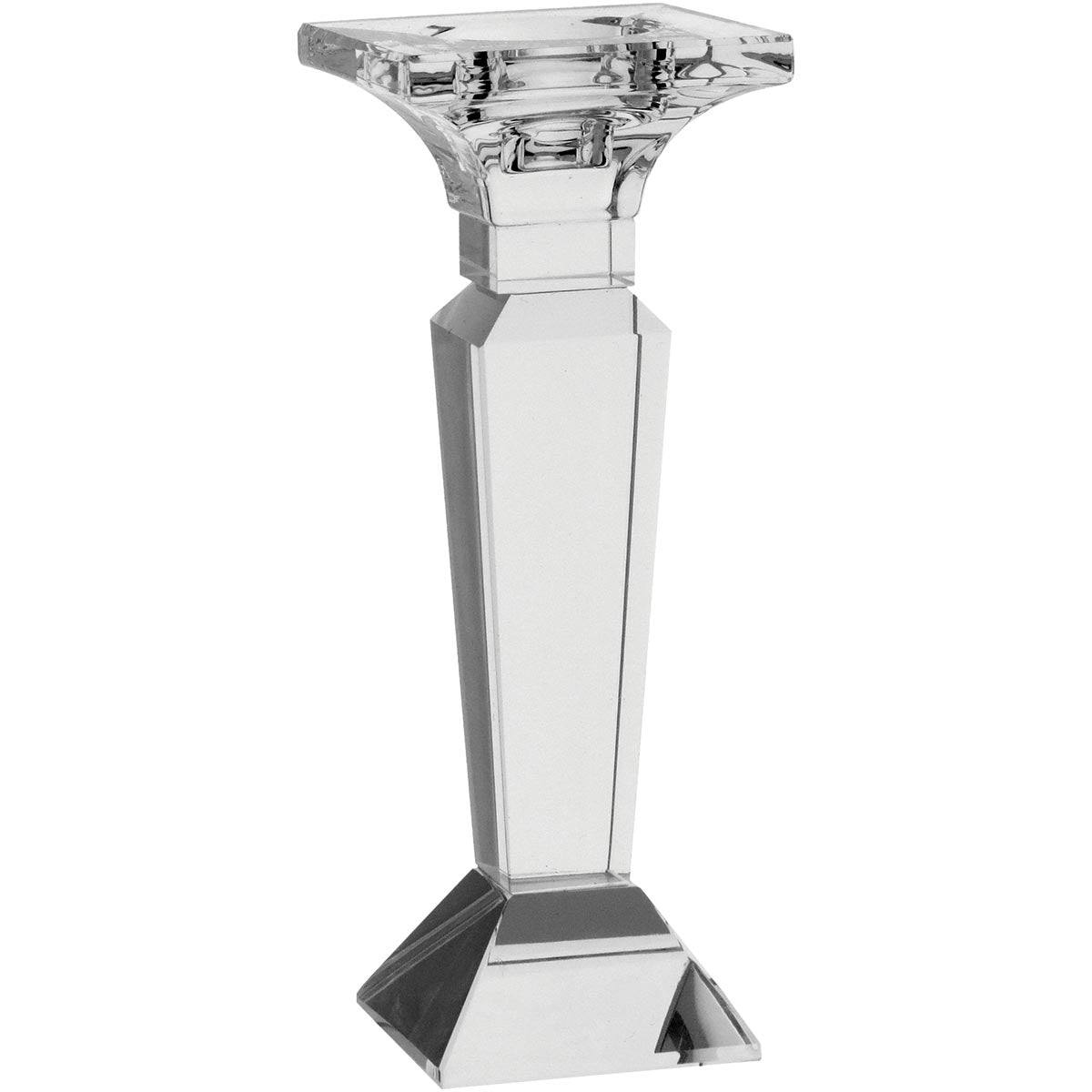 Castiçal de Vidro Cristal Spectrum 20cm Transparente para Velas