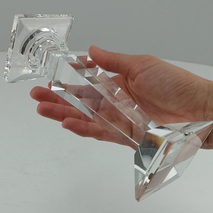 Castiçal de Vidro Cristal Spectrum 20cm Transparente para Velas