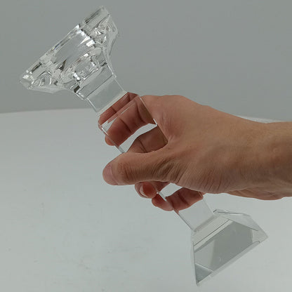 Castiçal de Vidro Cristal Spectrum 20cm Transparente para Velas