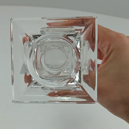 Castiçal de Vidro Cristal Spectrum 20cm Transparente para Velas