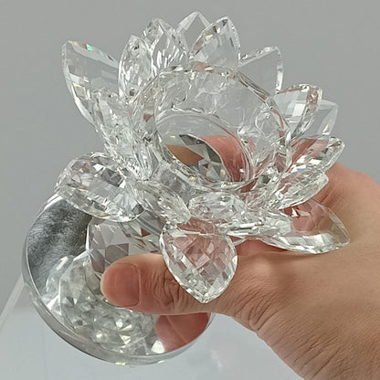 Castiçal de Cristal Transparente Vitrally 11x12cm para Decoração