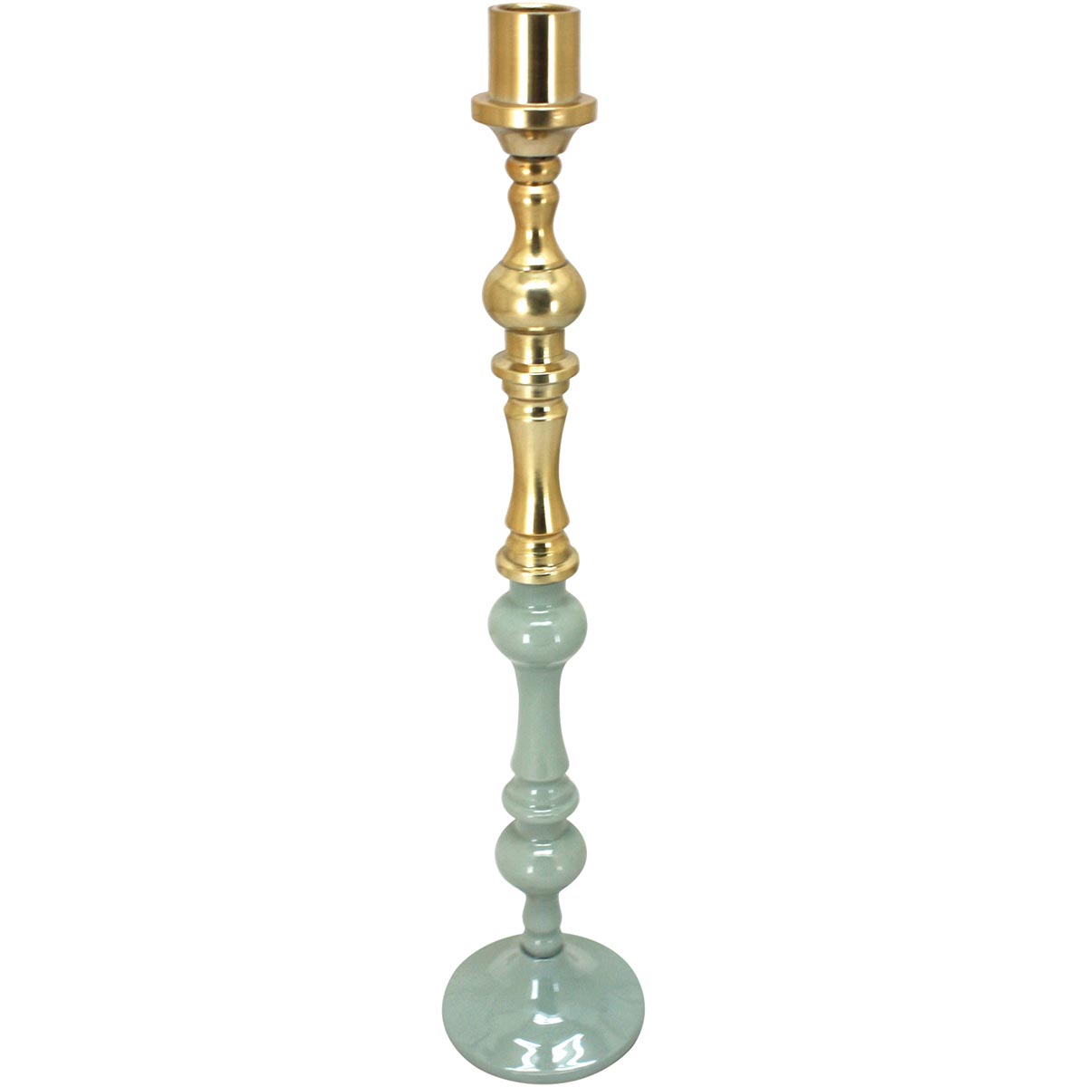 Castiçal Metal Cinza Home&Co Grambello 41x9x9cm Decorativo