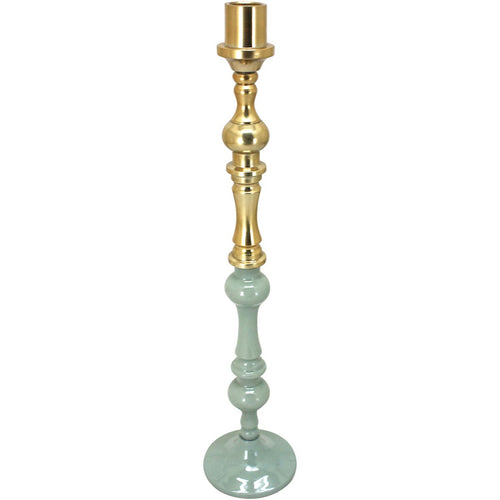 Castiçal Metal Cinza Home&Co Grambello 41x9x9cm Decorativo