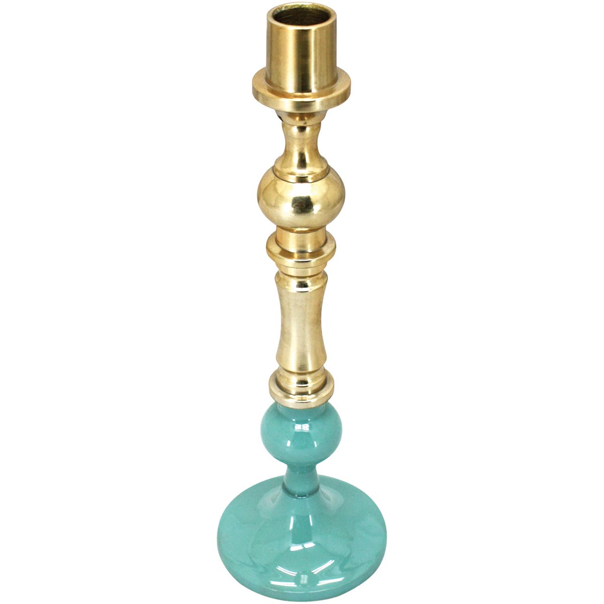 Castiçal Metal Verde Home&Co Grambello 28x9x9cm Decorativo