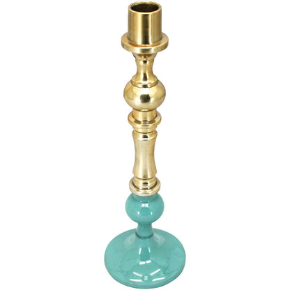 Castiçal Metal Verde Home&Co Grambello 28x9x9cm Decorativo