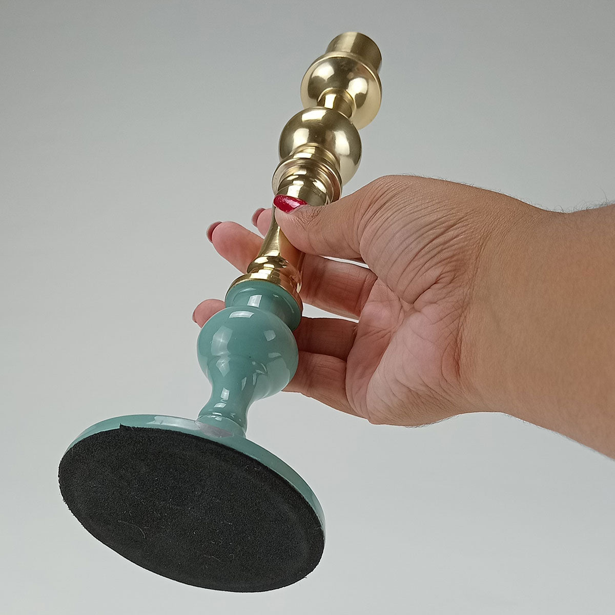 Castiçal Metal Verde Home&Co Grambello 28x9x9cm Decorativo