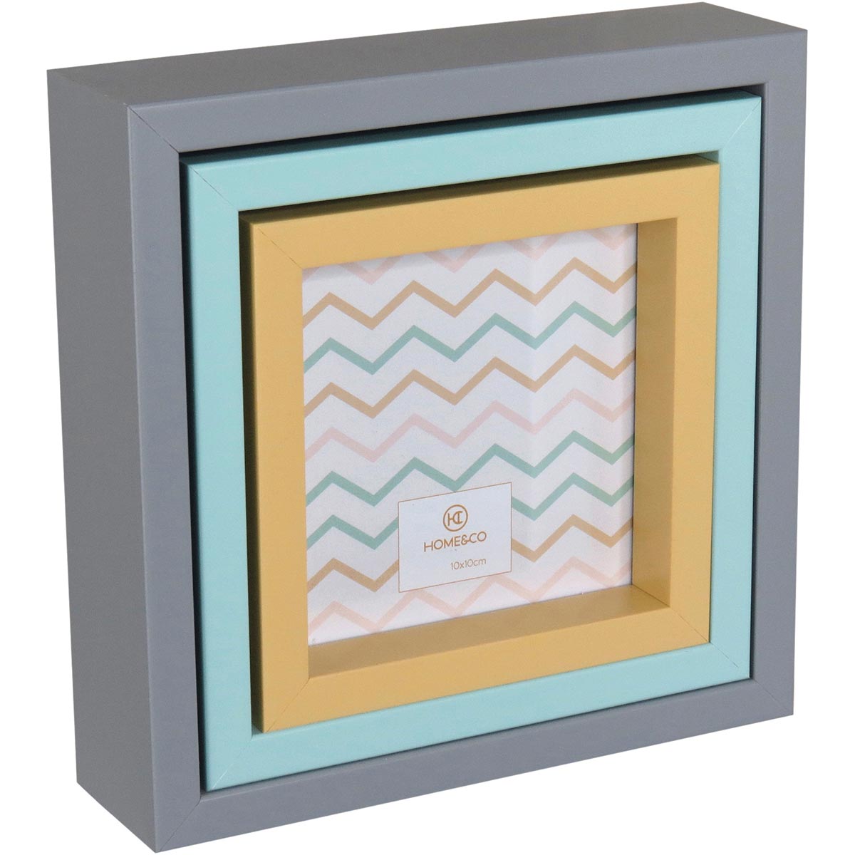 Porta-Retratos Home&Co Virchow Plástico 17x17cm Colorido