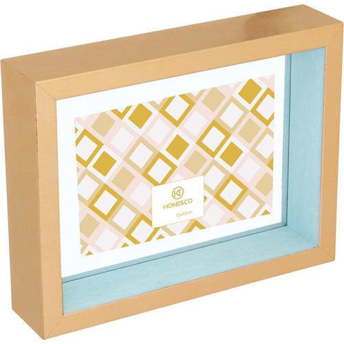 Porta-Retratos 10x15 Versalius Home&Co Azul Plástico 17x22cm