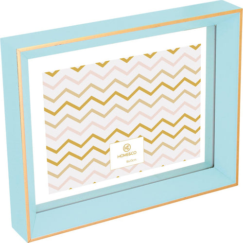 Porta-retratos 13x18 Home&Co Pasteur Azul Plástico 20x25x4cm