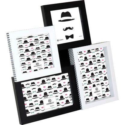 Porta-retratos Preto Home&Co Maddie 4 Fotos Plástico Durável