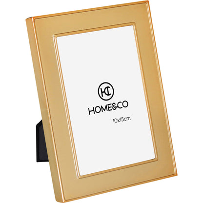 Porta-Retratos Dourado Home&Co Glória Metal 10x15cm 19x14x2cm
