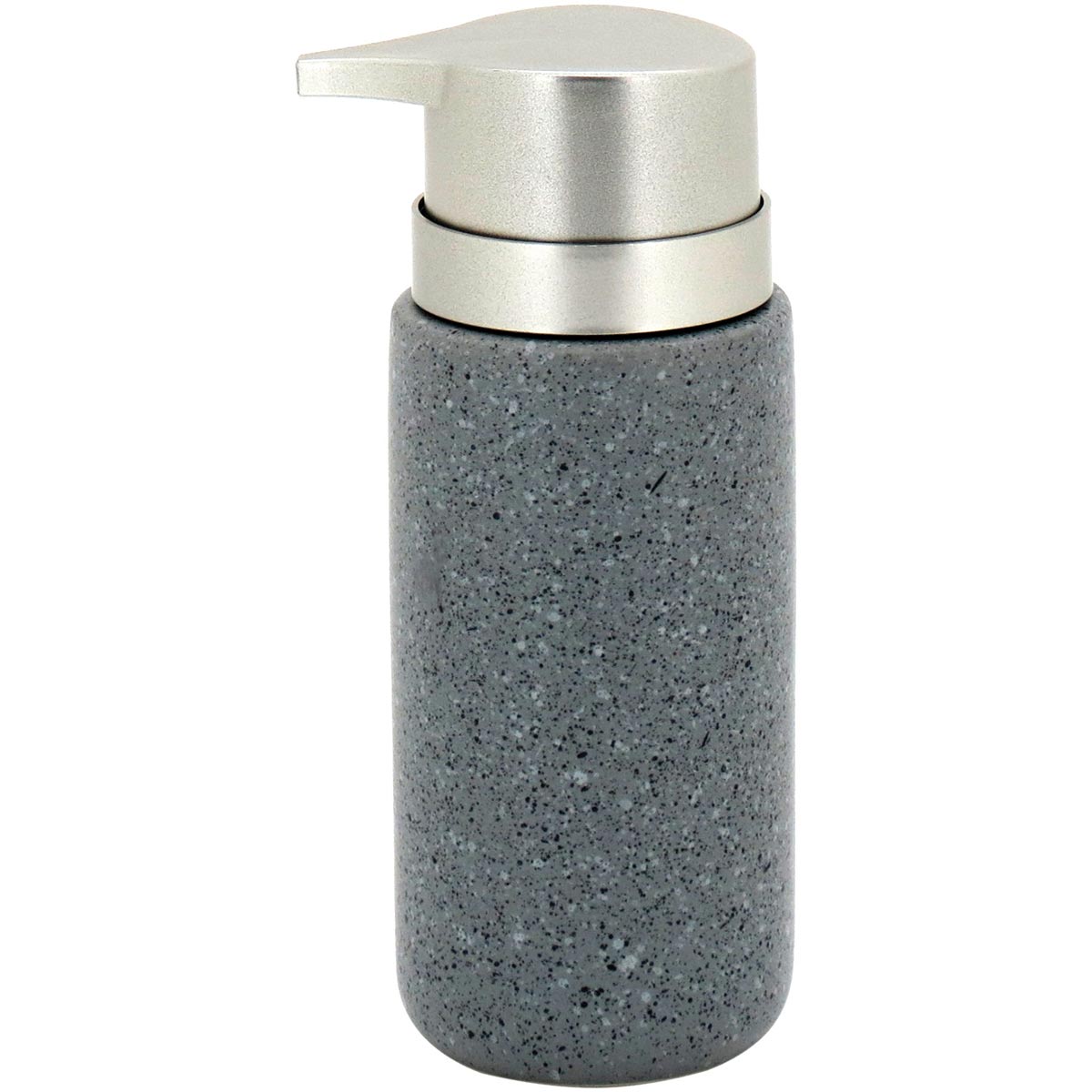 Porta Sabonete Líquido Cerâmica Cinza 260ml 16x8x6cm Clássico