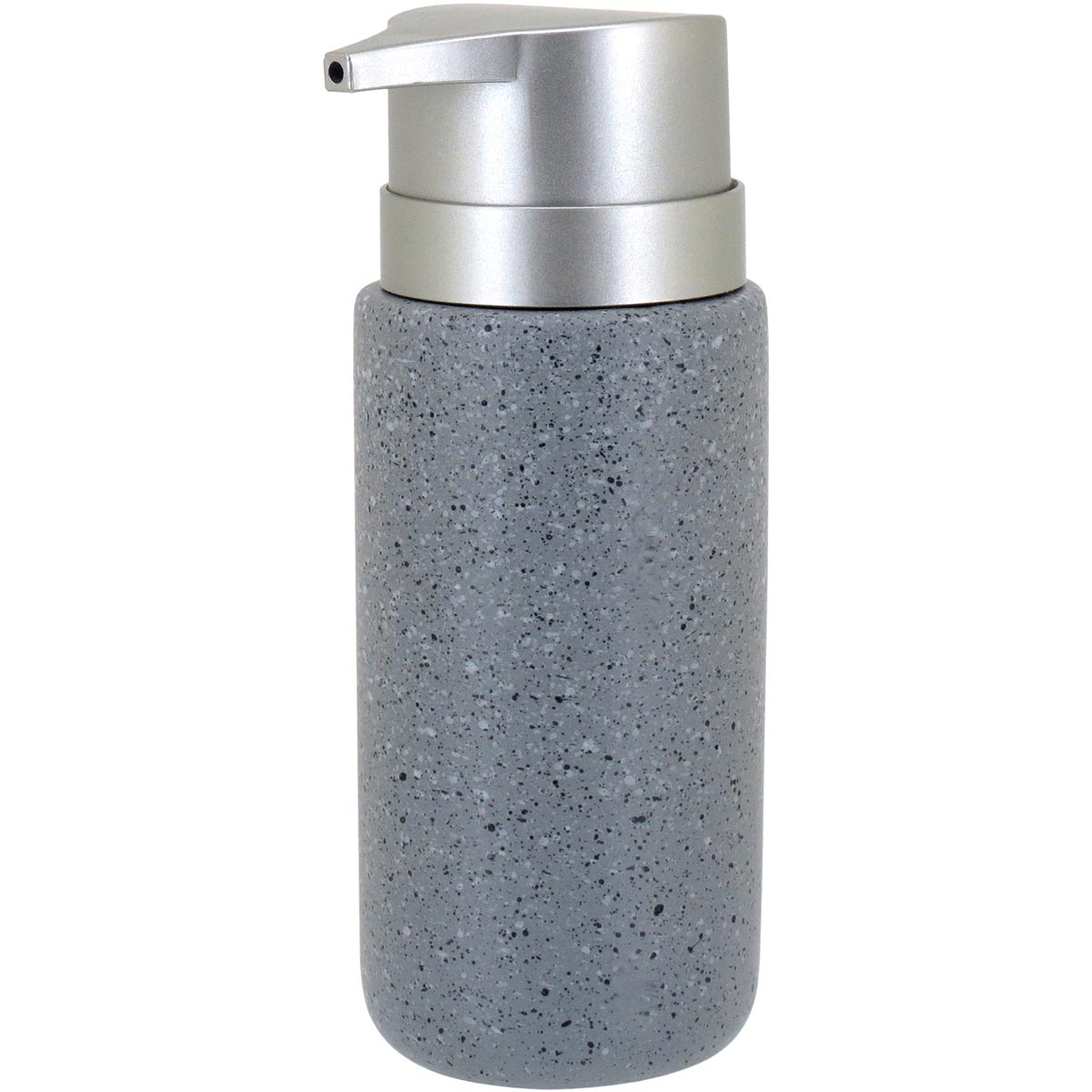 Porta Sabonete Líquido Cerâmica Cinza 260ml 16x8x6cm Clássico