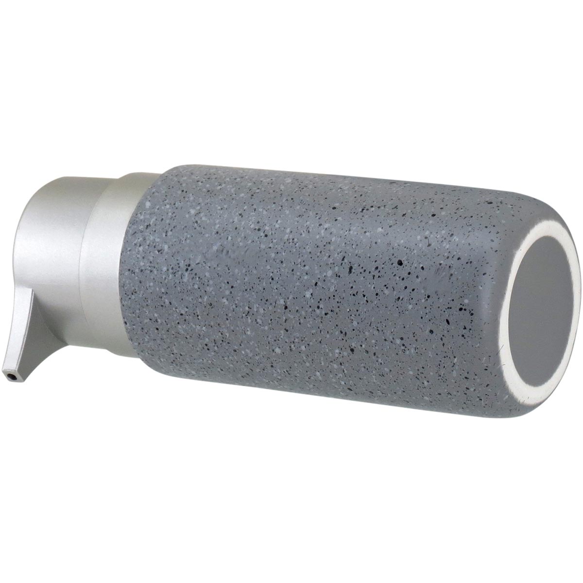 Porta Sabonete Líquido Cerâmica Cinza 260ml 16x8x6cm Clássico