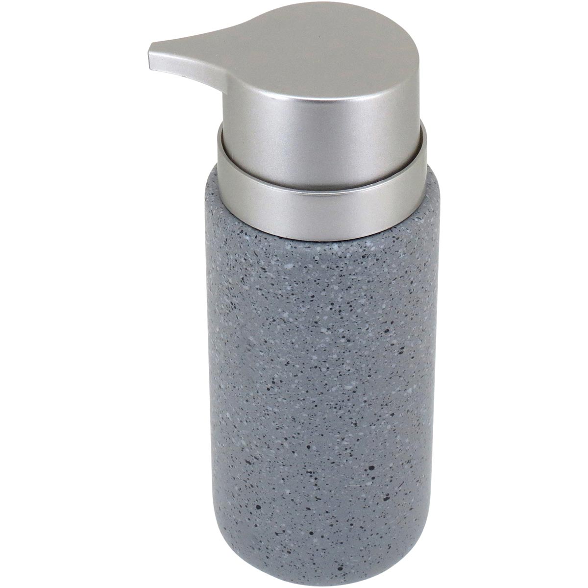 Porta Sabonete Líquido Cerâmica Cinza 260ml 16x8x6cm Clássico