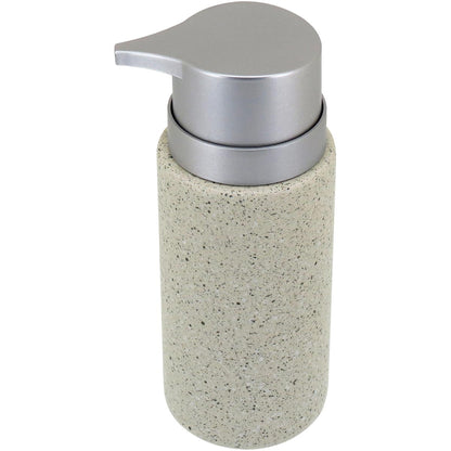 Porta Sabonete Líquido Cerâmica Clássica Bege 260ml 16x8x6cm