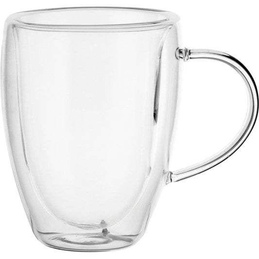 Caneca Borossilicato Transparente 270ml com Parede Dupla 11x12x9cm