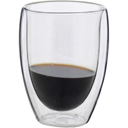 Caneca Clear em Vidro Borossilicato 270ml Parede Dupla Transparente