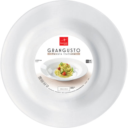 Prato de Pasta Bormioli Rocco Grangusto Vidro Temperado Branco 29cm