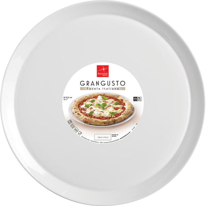 Prato de Pizza Bormioli Rocco Grangusto Vidro Temperado 33cm Branco