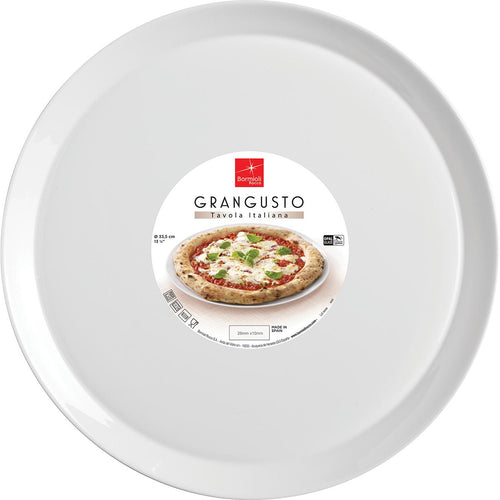 Prato de Pizza Bormioli Rocco Grangusto Vidro Temperado 33cm Branco