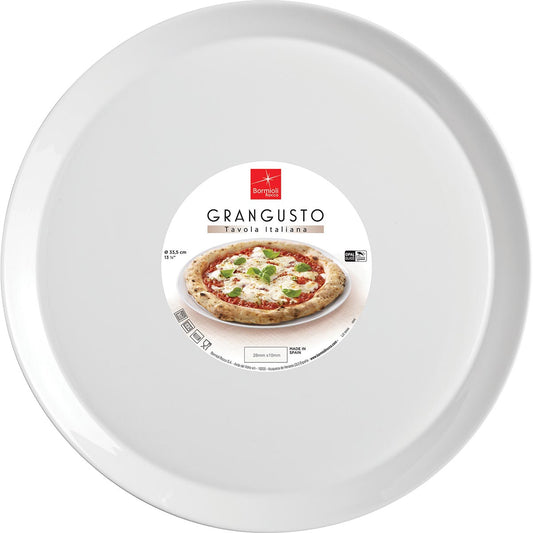 Prato de Pizza Bormioli Rocco Grangusto Vidro Temperado 33cm Branco