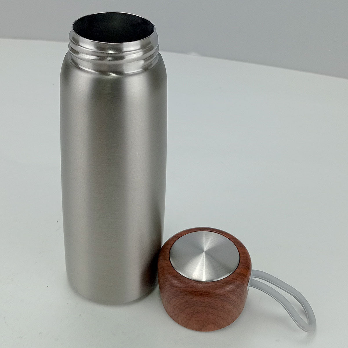 Garrafa Térmica Inox Prata Delicate 500ml Parede Dupla 22x7cm