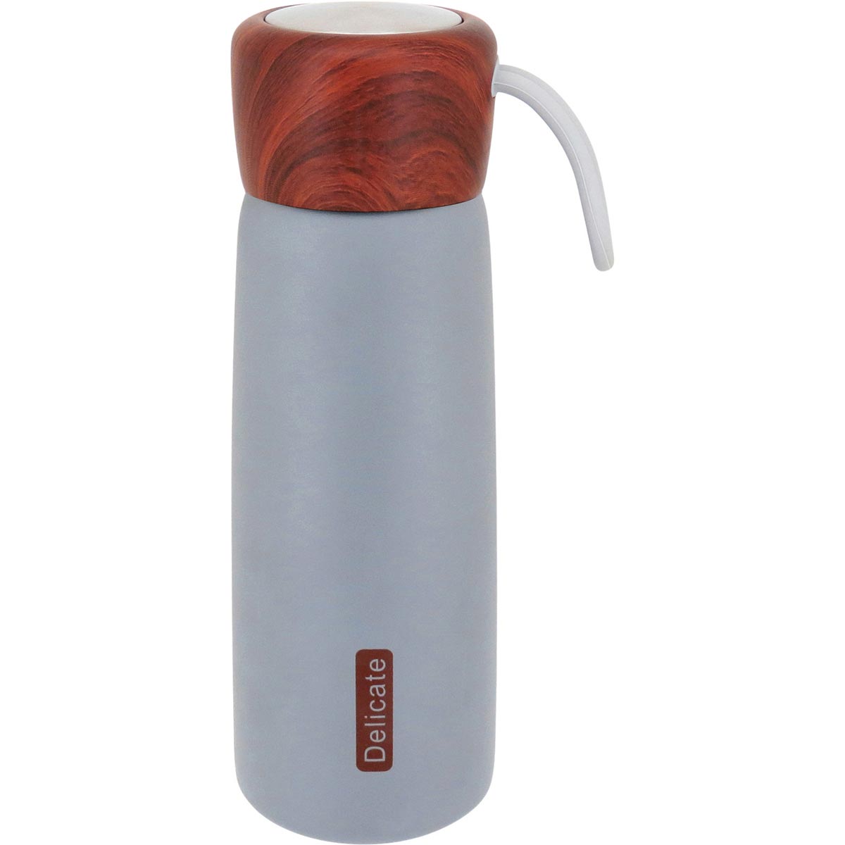 Garrafa Térmica Inox 500ml Delicate Cinza Parede Dupla Isolante