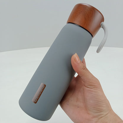 Garrafa Térmica Inox 500ml Delicate Cinza Parede Dupla Isolante