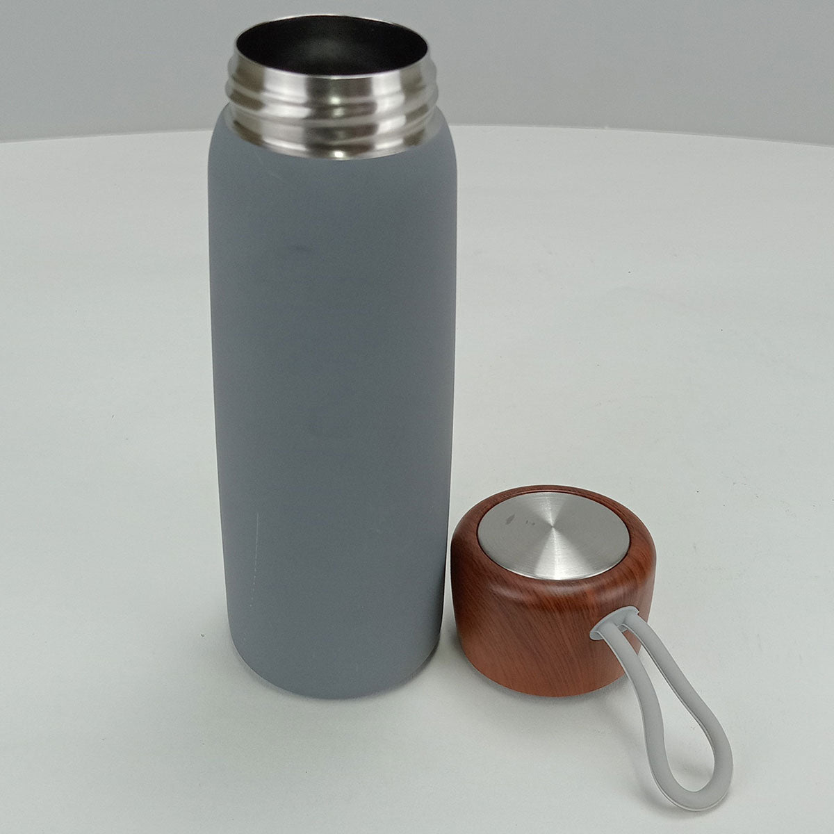 Garrafa Térmica Inox 500ml Delicate Cinza Parede Dupla Isolante