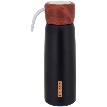 Garrafa Térmica Inox Preto 500ml Delicate Parede Dupla 22x7cm