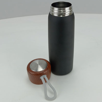 Garrafa Térmica Inox Preto 500ml Delicate Parede Dupla 22x7cm