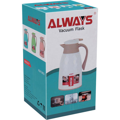 Garrafa Térmica Khenze Ampola 1L Plástico Branco 25x16x13cm