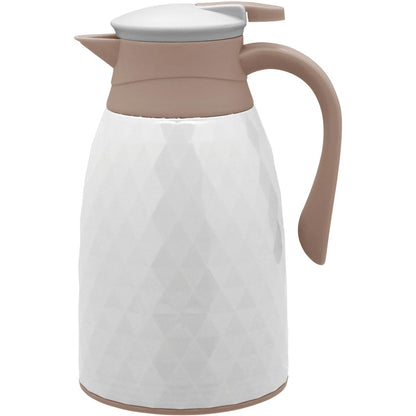 Garrafa Térmica Khenze Ampola 1L Plástico Branco 25x16x13cm