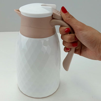 Garrafa Térmica Khenze Ampola 1L Plástico Branco 25x16x13cm