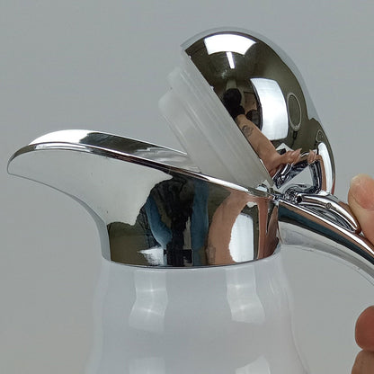 Garrafa Térmica Inox Muller 1,6L Branca Parede Dupla 27x17x15cm