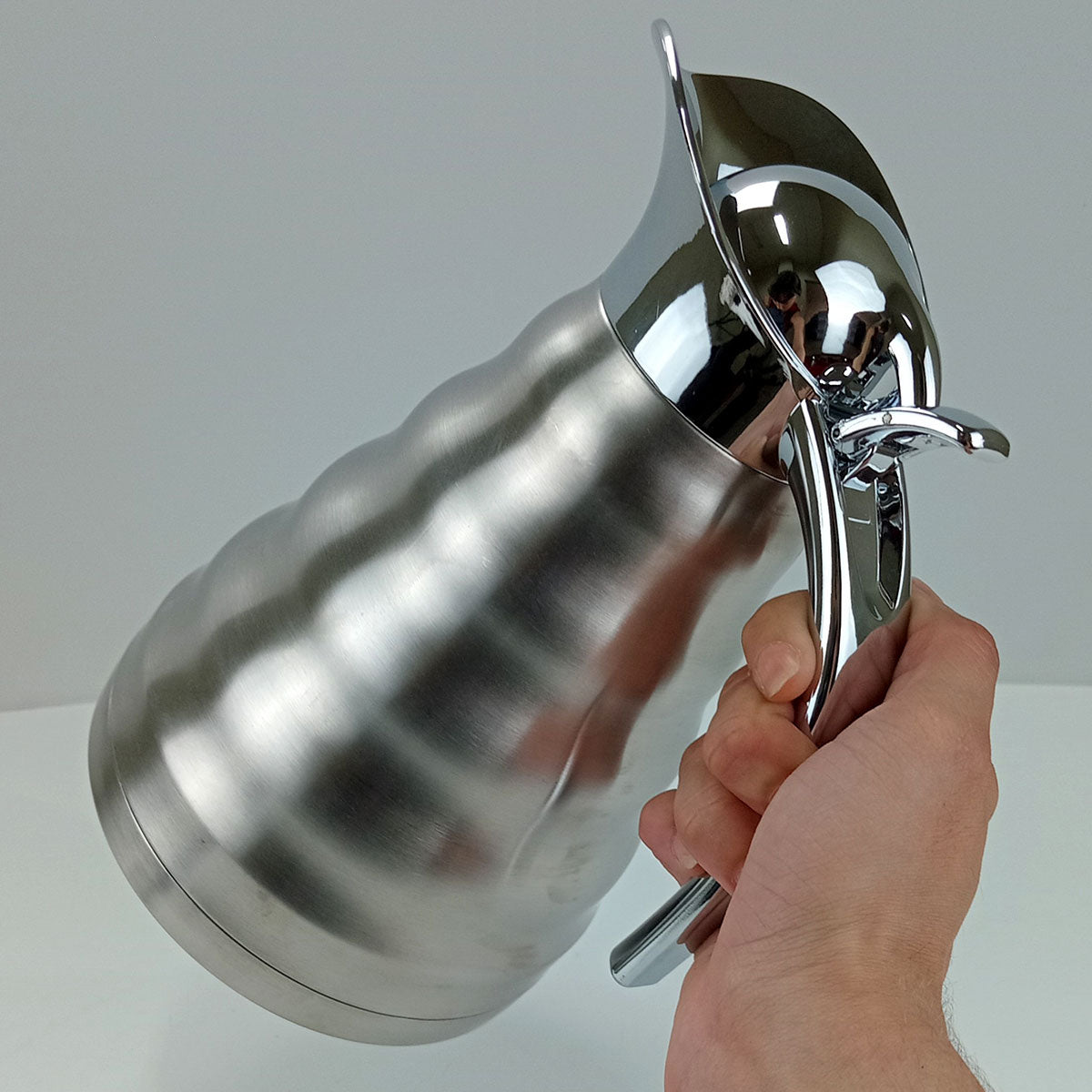 Garrafa Térmica Muller Inox 1,2L Parede Dupla Prata 22,5cm