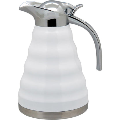 Garrafa Térmica Inox Muller 1,2L Branco Parede Dupla 23x18x14cm