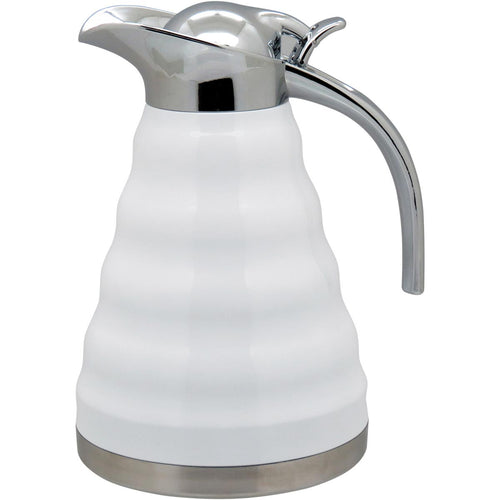 Garrafa Térmica Inox Muller 1,2L Branco Parede Dupla 23x18x14cm