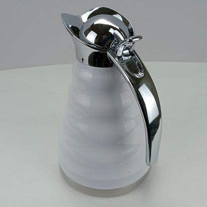 Garrafa Térmica Inox Muller 1,2L Branco Parede Dupla 23x18x14cm