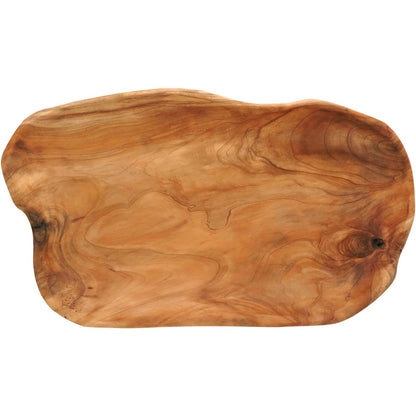 Tábua Para Servir Madeira Natural 5x40x25cm - Design Rústico