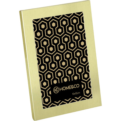 Porta-Retratos Dourado 10x15cm Home&Co Veltz Alumínio 17x12x1cm