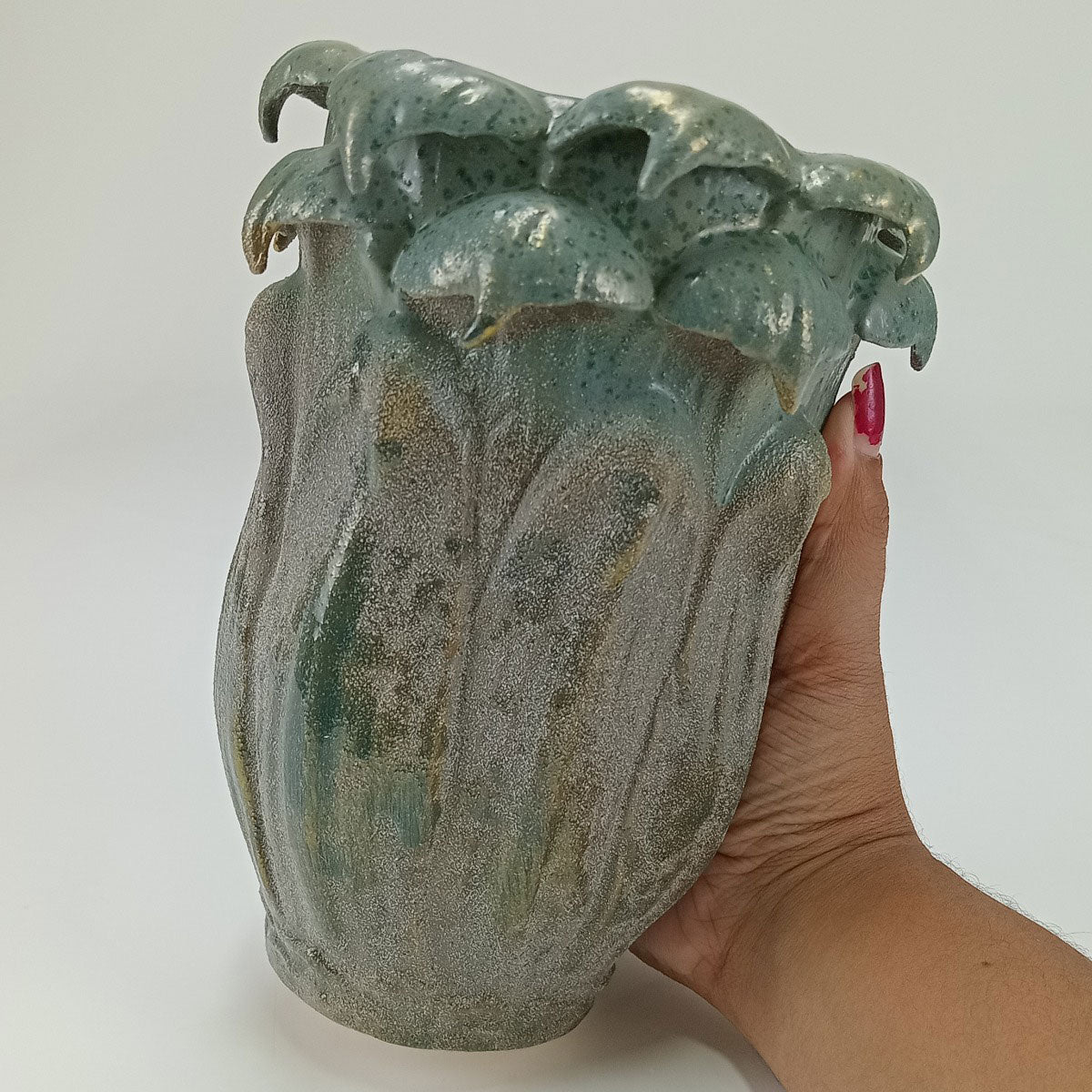 Vaso Decorativo Cerâmica Home&Co Chryso Verde 21x16x16cm