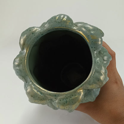 Vaso Decorativo Cerâmica Home&Co Chryso Verde 21x16x16cm