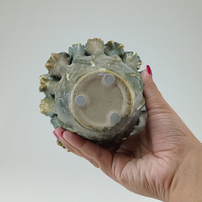 Vaso Cerâmico Verde Home&Co Chryso 14x16cm para Decoração