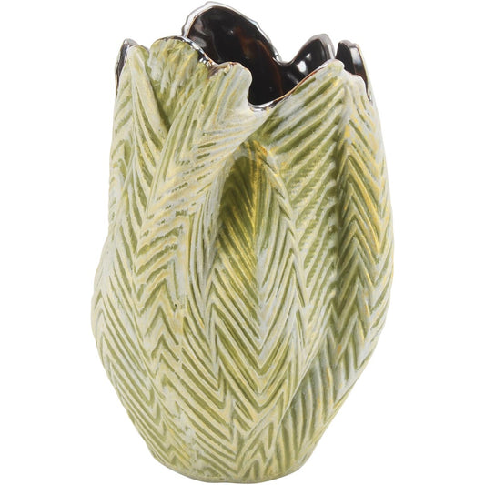 Vaso Cerâmico Verde Home&Co Albero 24x15x15cm para Decoração