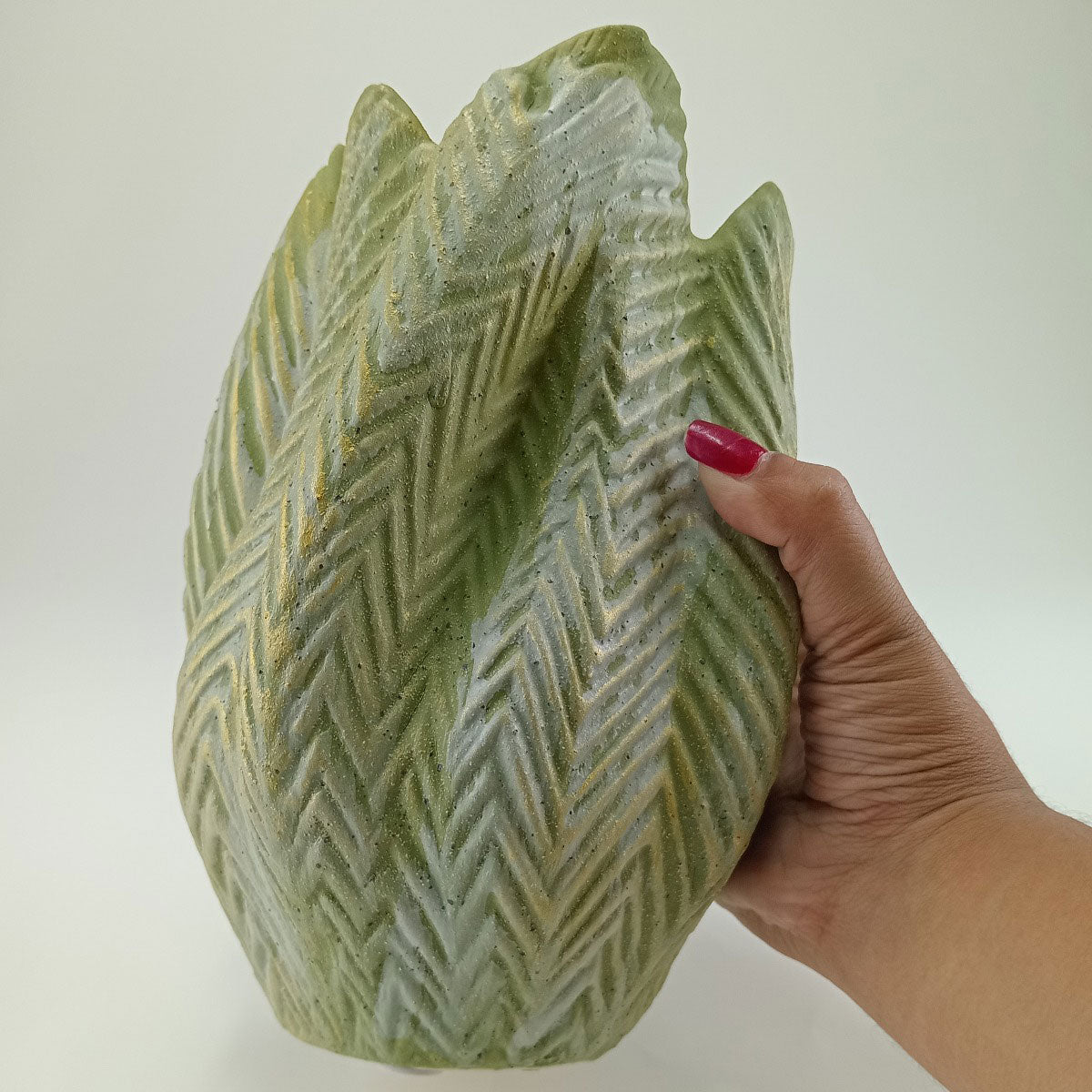 Vaso Cerâmico Verde Home&Co Albero 24x15x15cm para Decoração